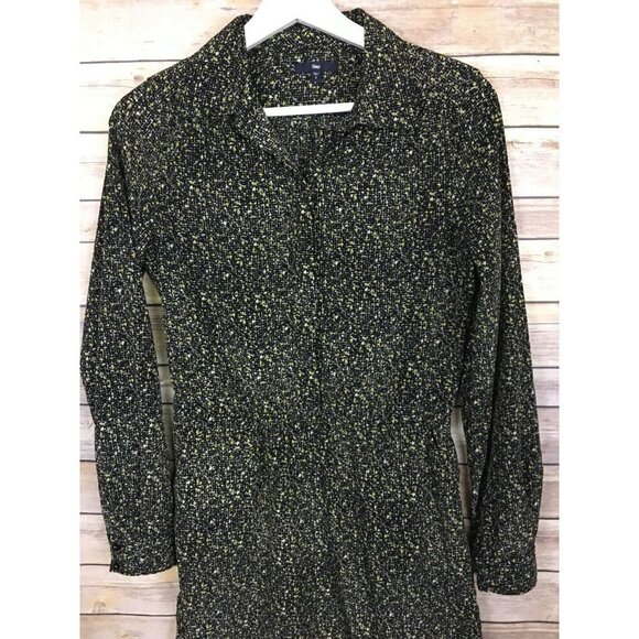 Gap Size 2 Button Front Dress Gathered Waist - Picture 3 of 9